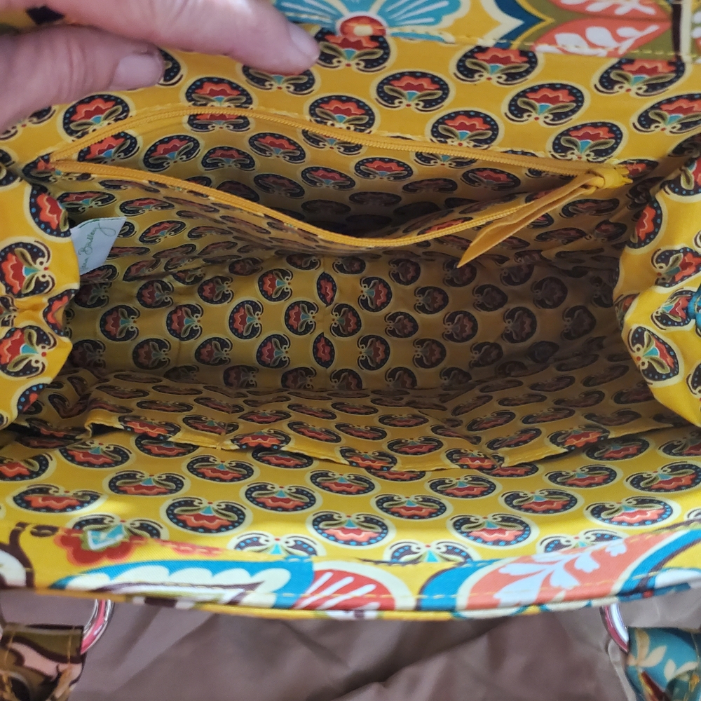 Vera Bradley Yellow Floral Quilted Shoulder Bag - Picture 5 of 14